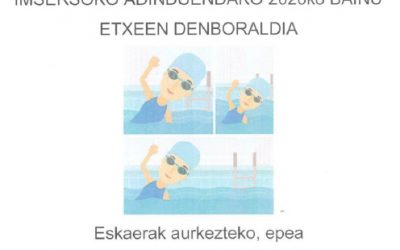 Imsersoko adinduendako 2020ko Bainu Etxeen denboraldia zabalik dago.